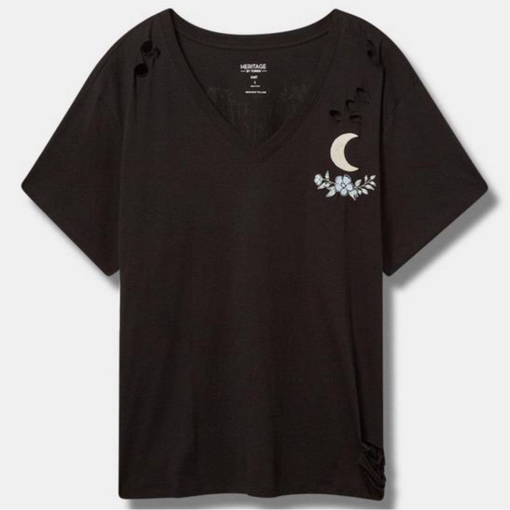 Torrid 4X Palmistry Relax Fit Heritage Jersey Distressed Tee